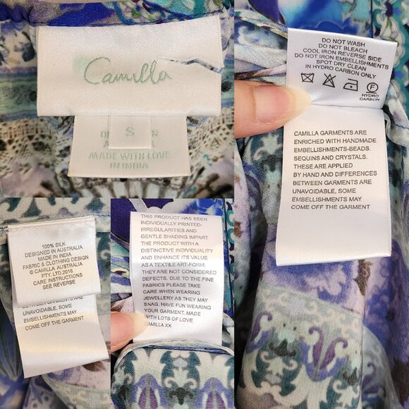 Camilla A Line Frill Dress The Blue Market Size Small b107 - Picture 12 of 13